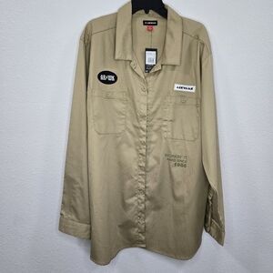 Airwalk Shirt Botton up Military Industrial Look Plus Size 2XL / TTG